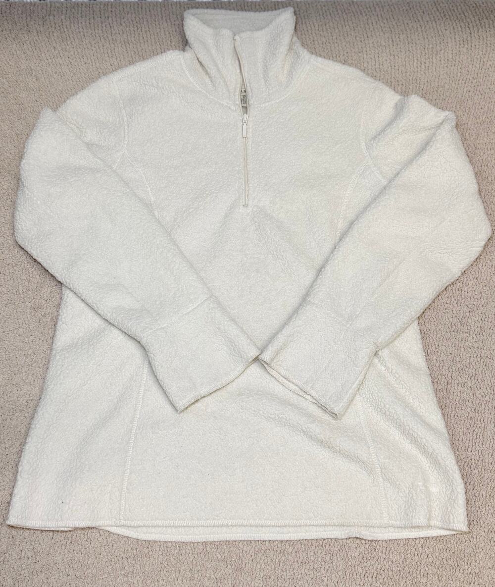 L.L.Bean Women’s Medium Sherpa Fleece Quarter Zip